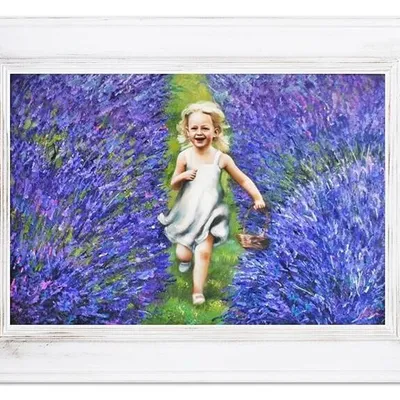 Pola lawendowe - biegiem do mamy - 86x116 cm - g10057