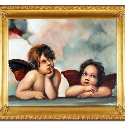 Aniołki - zaduma cherubinów - 53x64 cm - g05803