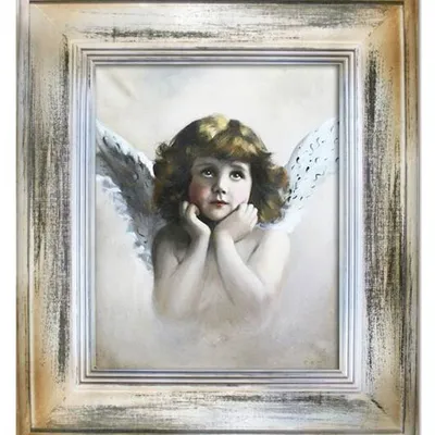 Aniołki - zaduma anioła - 66x76 cm - g06121