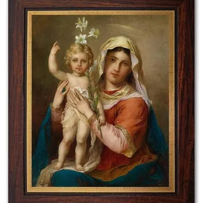Religijne - maryja z małym jezusem - 27x31 cm - g95068