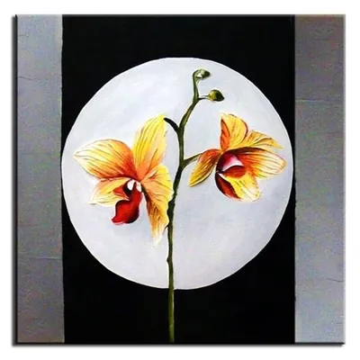 Feng shui - żółte kwiaty - 90x90 cm - g01660