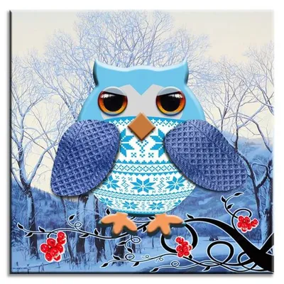 Sowy - sówka grażynka - 60x60 cm - g93144