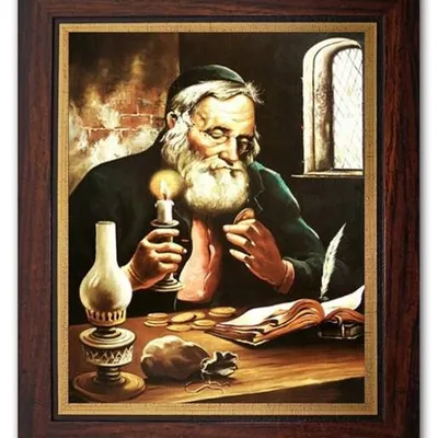Żyd na szczęście - żyd z monetą - 27x31 cm - g94906