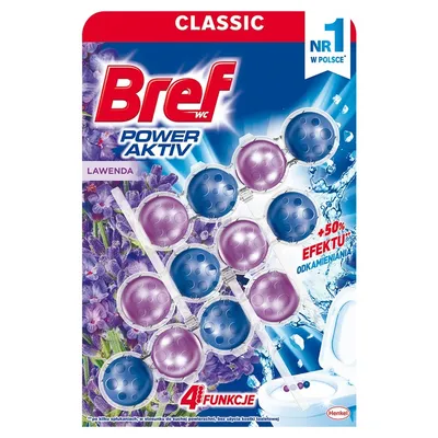 Bref power aktiv wc kostka zapachowa lawendowe pole 3x50g