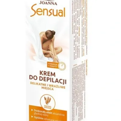 Joanna sensual krem do depilacji ciała delikatne wrażliwe miejsca 100 g mleczko owsiane