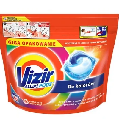 Vizir all-in-1 pods kapsułki do prania 60 szt do kolorów