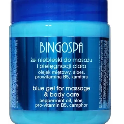 Bingospa blue gel for massage - niebieski żel do masażu i pielęgnacji ciała z miętą i aloesem 500 g