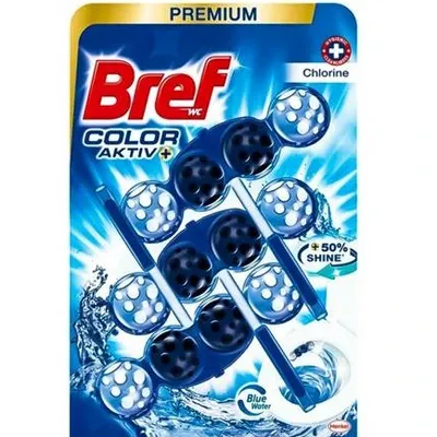 Bref color aktiv chlorine 3 x 50 g zawieszka do wc barwiąca