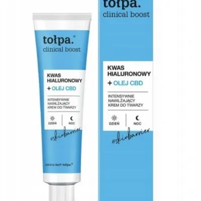 Tołpa clinical boost krem do twarzy kwas hialuronowy i olejek cbd 40 ml