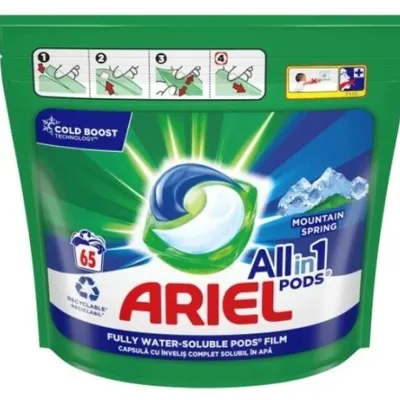 Ariel all-in-1 mountain spring kapsułki do prania 65 szt