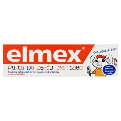 Elmex pasta do zębów dla dzieci z aminofluorkiem od 1 ząbka do 6 lat 50 ml
