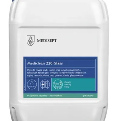 Medisept mediclean 220 glass świeża bryza.preparat do mycia szyb,luster i powierzchni szklanych 5 l