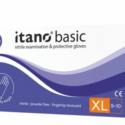 Itano basic rękawiczki nitrylowe bezpudrowe xl 100 szt niebieskie