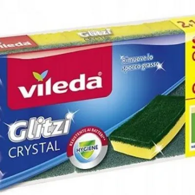 Vileda gąbka kuchenna do naczyń crystal 2+1