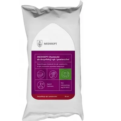Medisept chusteczki do dezynfekcji rąk i powierzchni cashmere 50 szt
