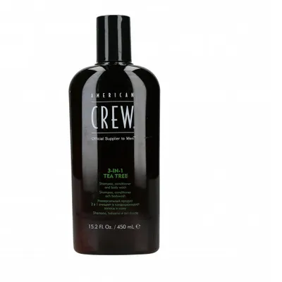 American crew 3-in-1 tea tree szampon,odżywka,żel pod prysznic 450 ml