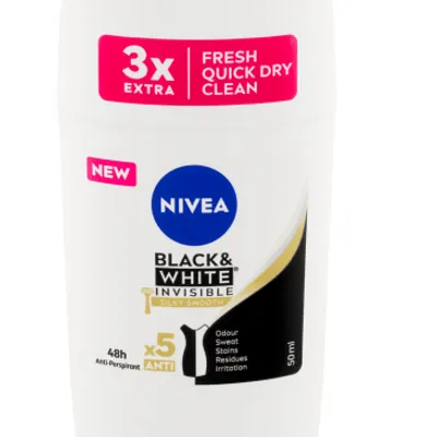 Nivea woman black & white silky smooth antyperspirant dla kobiet w sztyfcie 50 ml