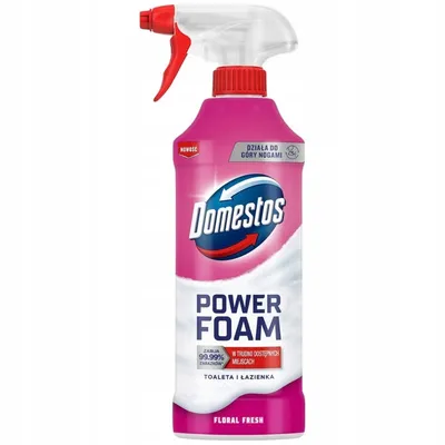 Domestos power foam piana do czyszczenia toalet i łazienek floral blast 435 ml