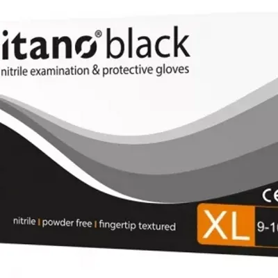 Itano black rękawiczki nitrylowe bezpudrowe xl 100 szt czarne