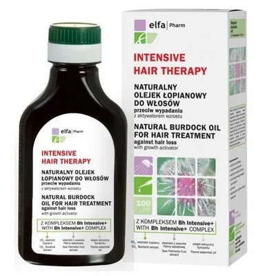 Elfa pharm - intensive hair therapy - naturalny olejek łopianowy do włosów z kompleksem bh intensive 100 ml