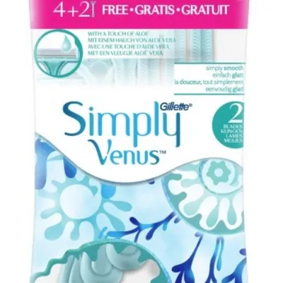 Gillette simply venus 2 maszynka do golenia 6 sztuk