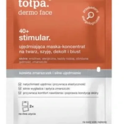 Tołpa dermo face 40+ stimulator maska ujędrniająca + koncentrat na twarz,szyję,dekold i biust 2x6 ml