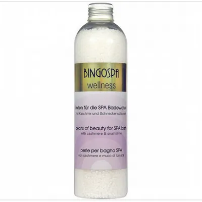 Bingospa pearls of beauty for spa bath cashmere and snail slime perełki do kąpieli 230g