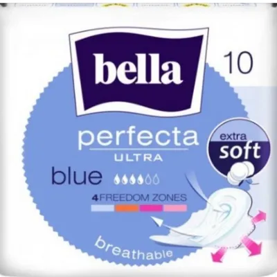 Bella perfecta blue podpaski ze skrzydełkami cienkie 10 szt