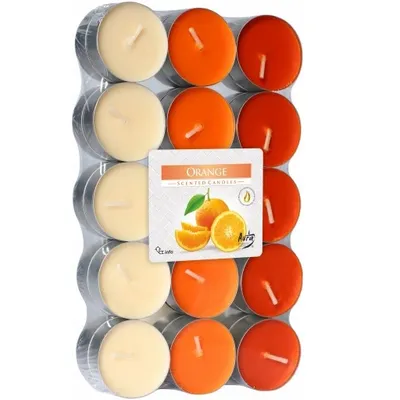 Bispol podgrzewacze zapachowe tealight 30 szt pomarańcza