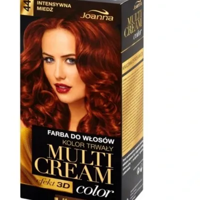 Joanna multi cream color farba do włosów intensywna miedź 44