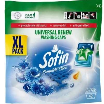 Sofin kapsułki do prania białych tkanin ochrona kolorów xl 42 szt