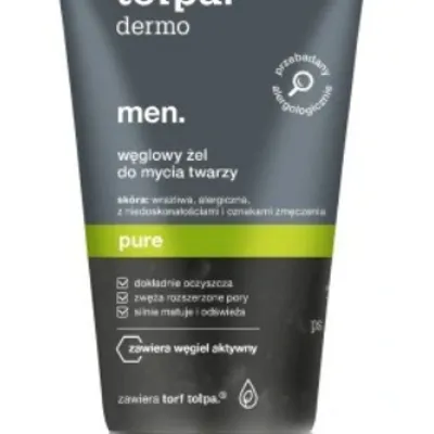 Tołpa dermo men pure węglowy żel oczyszczający do mycia twarzy 150 ml