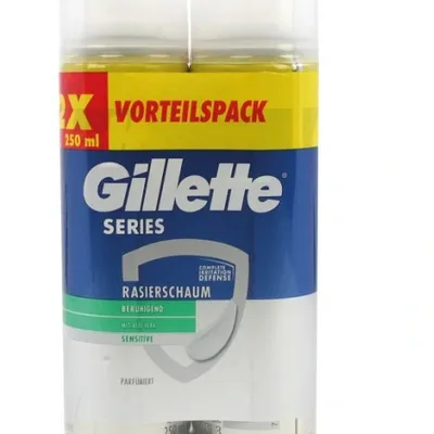 Gillette series sensitive pianka do golenia 2x250 ml