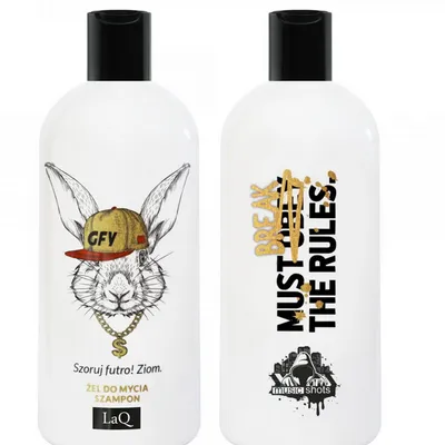 Laq żel do mycia i szampon do włosów 2w1 300 ml królik