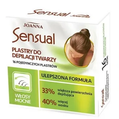 Joanna sensual plastry do depilacji twarzy włosy mocne 16 szt