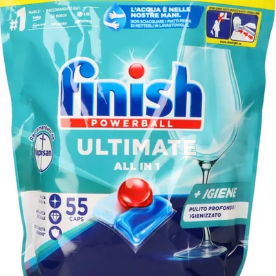 Finish powerball ultimate all in 1 tabs hyhiene kapsułki do zmywarki 55 szt