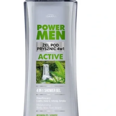 Joanna power men żel pod prysznic 4w1 active konopie i wit. pp 300 ml