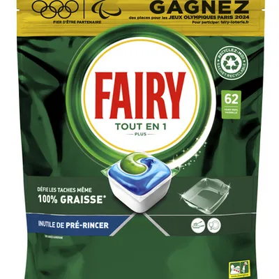Fairy all in one kapsułki do zmywarki regular 62 szt