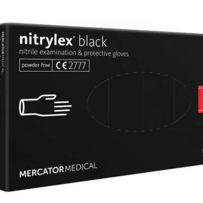 Mercator nitrylex black rękawiczki jednorazowe nitrylowe l 100 szt. czarne