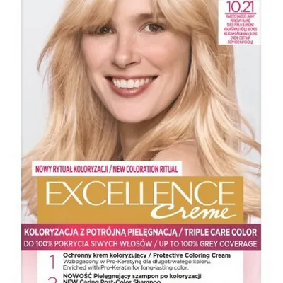 L'oreal paris excellence creme farba do włosów 10.21 bardzo bardzo jasny perłowy blond