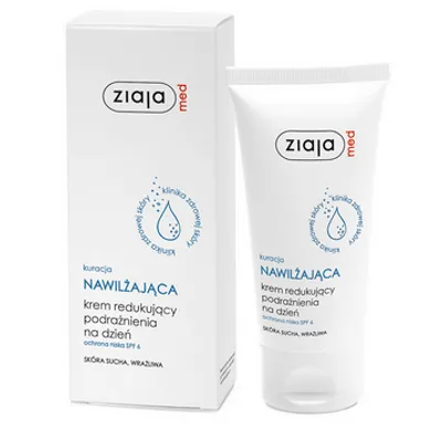 Ziaja med kuracja nawilżająca krem redukujący podrażnienia na dzień ochrona niska spf 6 50 ml
