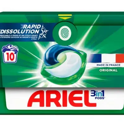 Ariel original kapsułki do prania białych i kolorowych tkanin 10 szt