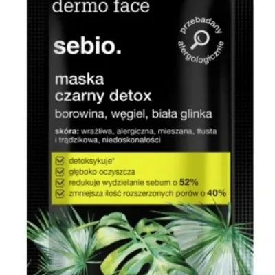 Tołpa dermo face sebio maska czarny detoks saszetka 8 ml