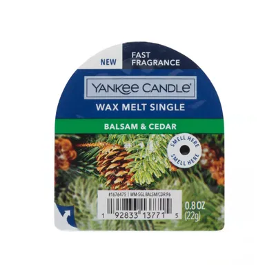 Yankee candle classic wax balsam & cedar 22g