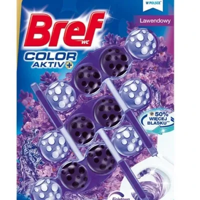 Bref color aktiv purple lavender 3 x 50 g zawieszka do wc barwiąca