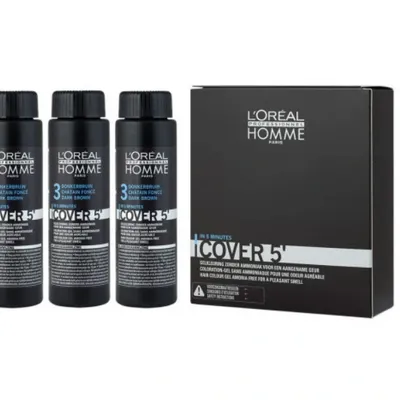 Loreal homme cover 5 tonująca farba do włosów 5 light brown 3x50 ml