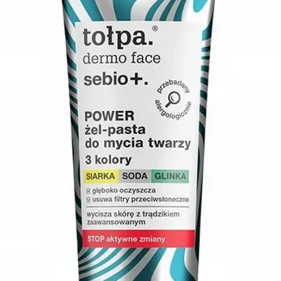 Tołpa dermo face sebio power żel pasta do mycia twarzy 3 kolory 100 ml