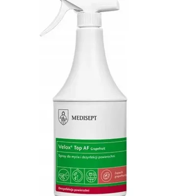 Medisept velox top af spray do mycia i dezynfekcji powierzchni ze spryskiwaczem grapefruit 1l