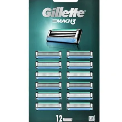 Gillette mach3 wkłady do maszynki 12 szt.