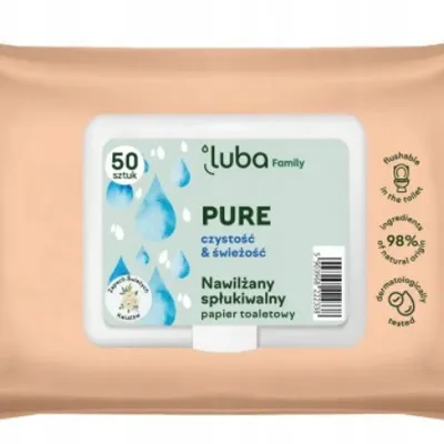 Luba papier toaletowy nawilżany pure 50 szt